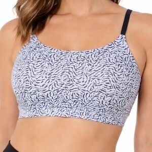 Anthropologie All Fenix Cheetah Print Sports Bra Blue XS Compression